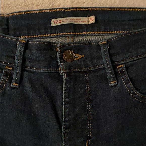 Levi's Midnight Blue Jeans Sz 25 - Picture 3 of 6